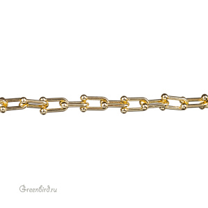 Цепочка фигурная "Шарики", золото, 30 см (#Chain-58G)