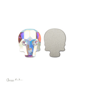 Swarovski 2856 Клеевые стразы Череп 10х7,5 мм, прозрачный радужный (#001AB), 1 шт.