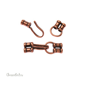 JBB Замок-крючок "Два концевика", ант. медь (JB-7451)