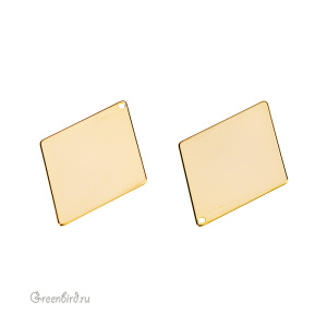 Подвеска "Ромб" 21х30 мм, золото, 1 шт. (9S862), Корея