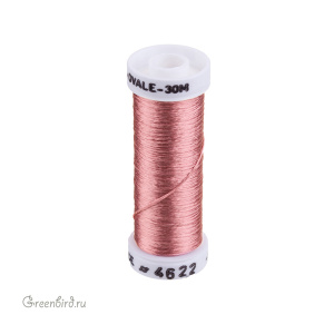 Шелковая нить AVAS Soie Ovale, темный приглушенный розовый, 30 м (#4622)