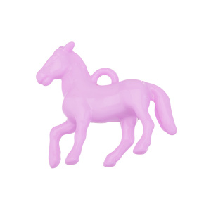 Подвеска "Лошадка", пластик, розово-лиловый, 1 шт. (#SV1701-Pendant-153)