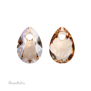 Swarovski 6433 подвеска Капля 9 мм, золотистая дымка (#001GSHA), 1 шт.