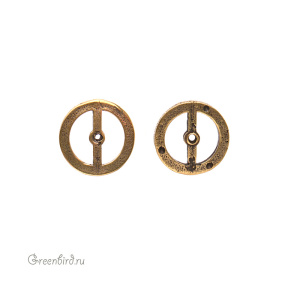 "Стимпанк", тоггл-элемент, ант. латунь, 1 шт. (#Л1443)