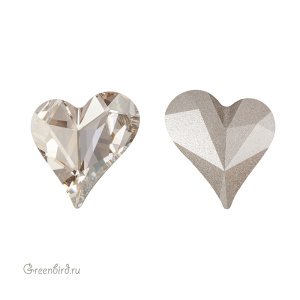 Swarovski 4809 Асимметричное сердце 17x15,5 мм, серебристая дымка (#001SSHA), 1 шт.