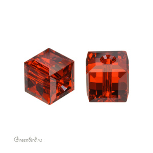 Swarovski 5601 Бусина Куб 6 мм, сиам (#208), 1 шт.