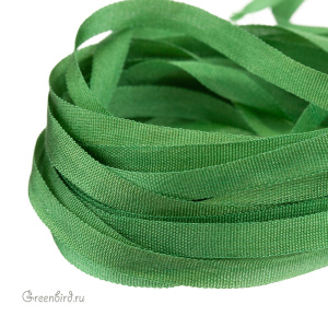Шелковая лента AVAS Ruban de Soie 4 мм, зеленый, 3 м (#225)