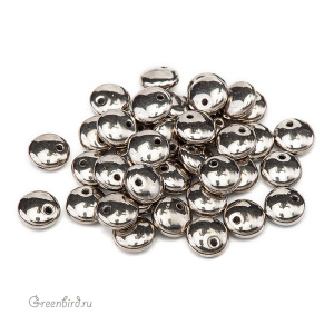 Lentils 6mm со смещенным отверстием – Jet/Argentic Full, 5 гр. (#23980/27500)