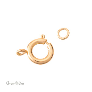 Замок-колечко 6 мм, золото, 1 шт. (SV1701-JS-06G)