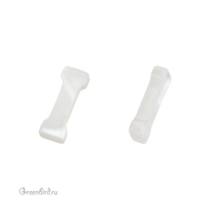 Бусина-подвеска буква "I" 10 мм, белый перламутр, 1 шт. (#SVA-PRL-201-I)