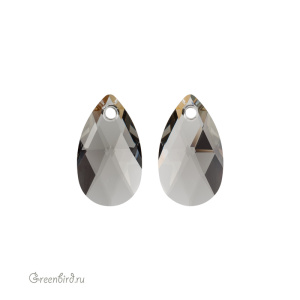Swarovski 6106 подвеска Капля 16 мм, черный алмаз (#215), 1 шт.