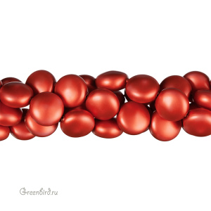 Swarovski 5860 Жемчуг плоский 12x7 мм, красный бархат (#2027), 1 шт.