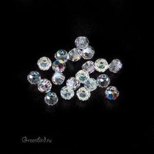 Swarovski 5000 Бусины круглые 2 мм, прозрачный радужный (#001AB), уп. 20 шт.