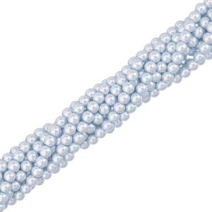 Жемчуг Crystalbird, круглый, 5 мм, Blue, нить (#81)