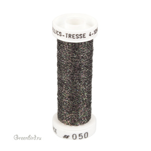 Металлизированная нить Tresse #4 AVAS, скарабей, 10 м (#4-050)