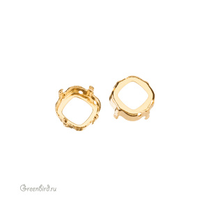 4470 Оправа для Cushion Square 10 мм, томпак/золото