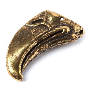 "Птаха", центральный элемент, ант. латунь, 1 шт. (#Л3920)