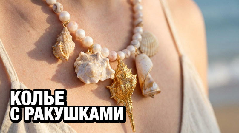 Как сделать колье с ракушками: летний чокер своими руками