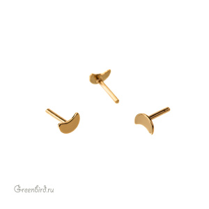 Компонент-заглушка для вклеивания бусин, золото, 1 шт. (9M750), Корея