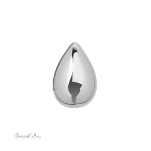 Подвеска "Капля" 25 мм, родий, 1 шт. (#SV1701-Pendant-88R)