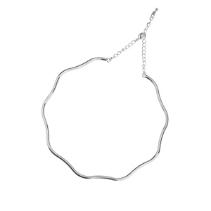 Чокер - основа для колье "Волна", родий (#Chain-1001R)