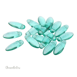 Glass Daggers 5x12mm, Teal, 1 шт. (#60220)