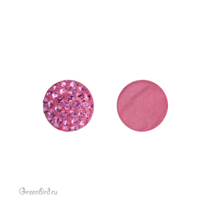 Swarovski 86601 Кабошон с кристальным паве 8 мм, розовый (#209), 1 шт.