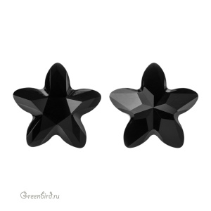 Swarovski 4754 Старблум 13x13,5 мм, черный (#280), 1 шт.