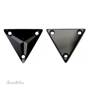 Swarovski пришивные 3270 Треугольник 16 мм, черный (#280), 1 шт.