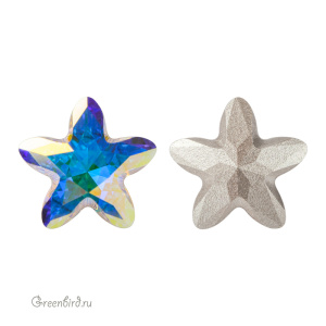Swarovski 4754 Старблум 13x13,5 мм, прозрачный радужный (#001AB), 1 шт.