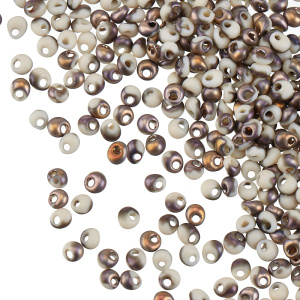 Бисер TOHO Magatama 3 мм, hybrid Apollo - Frosted Light Beige (#Y856F), 10 г