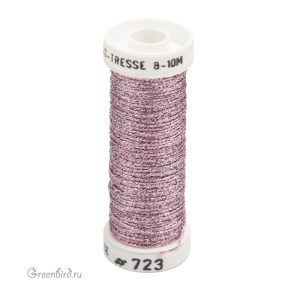 Металлизированная нить Tresse #8 AVAS, античный розовый, 10 м (#8-723)