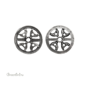 "Стимпанк", коннектор, ант. серебро, 1 шт (#С14144)