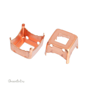 NEW 4499 Оправа для Prismatic Square Fancy Stone 10 мм, томпак