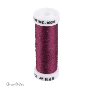 Шелковая нить Au Ver a Soie Soie Surfine, приглушенный бордо, 100 м (#648)
