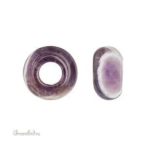 Бусина-шарм "Charm Bead", аметист, 1 шт. (#SVA-DNT-57)