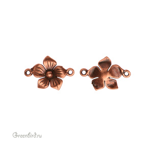 JBB Коннектор "Цветок 2", ант. медь (JB-7373)