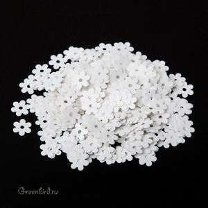 Пайетки Motivo Roselline 5 мм – Bianco Ghiaccio (#1004)