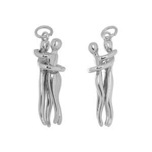 Подвеска "Объятия", родий, 1 шт. (#SV1701-Pendant-107R)