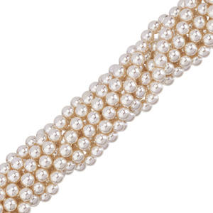 Жемчуг Crystalbird, круглый, 8 мм, Luster Light Gold, нить (#511)