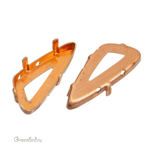 4790 Оправа для ювелирного кристалла Wing FS 23х10 мм, томпак