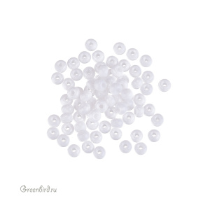 Бисер чешский PRECIOSA Czech круглый 6/0, непрозрачный, Chalk (#03050), 10 г