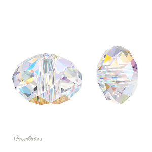 Swarovski 5041 Бусина Бриолетт с большим отверстием 18х12 мм, прозрачный радужный (#001AB), 1 шт.