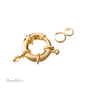 Замок-колечко "Штурвал" 13 мм, золото, 1 шт. (SV1701-JS-21G)