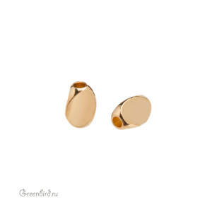 Бусина "Триплет" 5,3 мм, золото, 1 шт. (#SVABM-41BG)