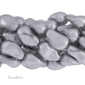 Swarovski 5843 Жемчуг барочный капля 12 мм, светло-серый (#616), 1 шт.