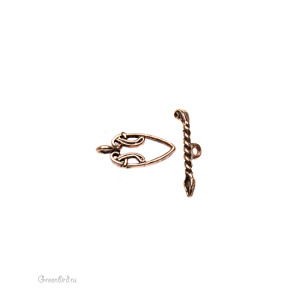 "Время рыцарей", замок-тоггл, ант. бронза, 1 шт. (#1358)