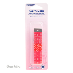 Сантиметровая лента Hemline с дюймовой разметкой, 150 см, 1 шт.