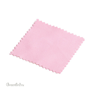 Салфетка для чистки украшений, розовый, 1 шт. (#SVA-PC-PINK)