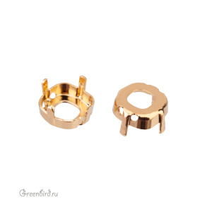 4483 Оправа для Thin Cushion Fancy Stone 8 мм, томпак/золото